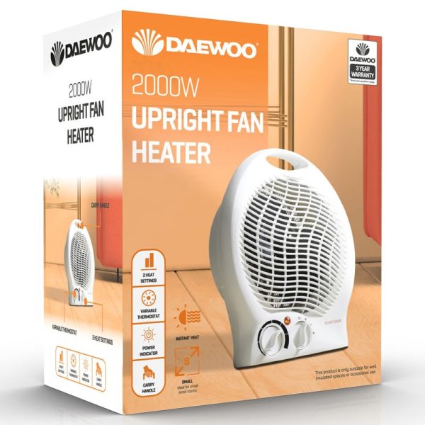 DAEWOO FAN HEATER UPRIGHT 2000W