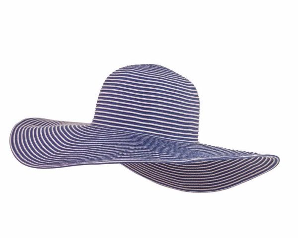 SUN HAT LADIES EXTRA WIDE STRIPY STYLE (2022