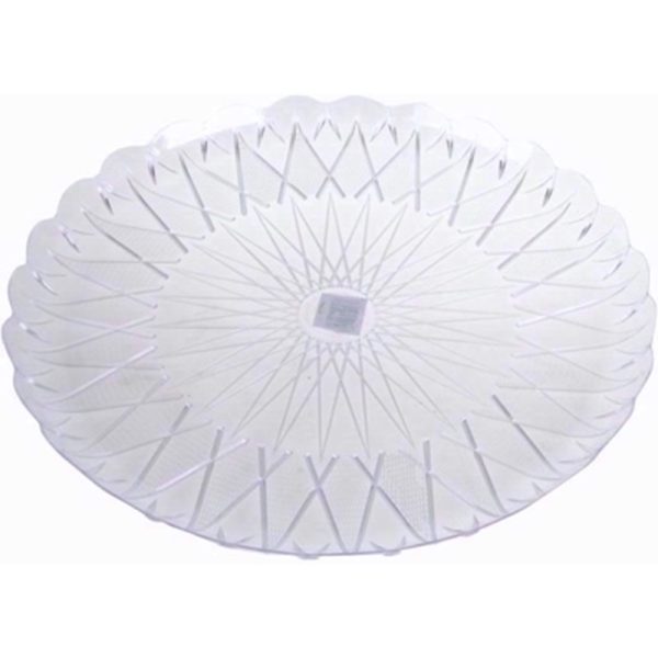 EURO CLEAR ROUND PLASTIC TRAY 36CM