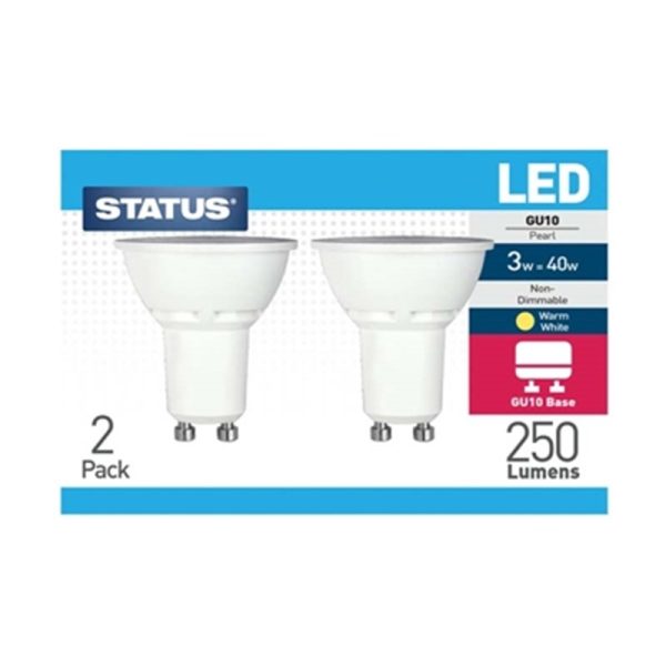 STATUS LED 35W GU10 PEARL W/W PACK OF 2