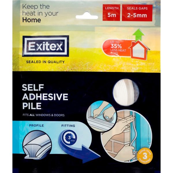 EXITEX SELF ADHESIVE PILE 5M DISPLAY PACK BROWN