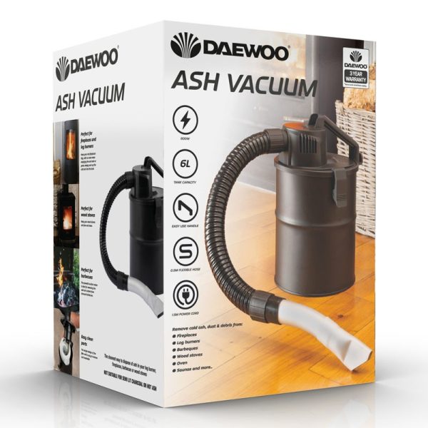 DAEWOO COMPACT ASH VACUUM CLEANER 6 LITRE 600W