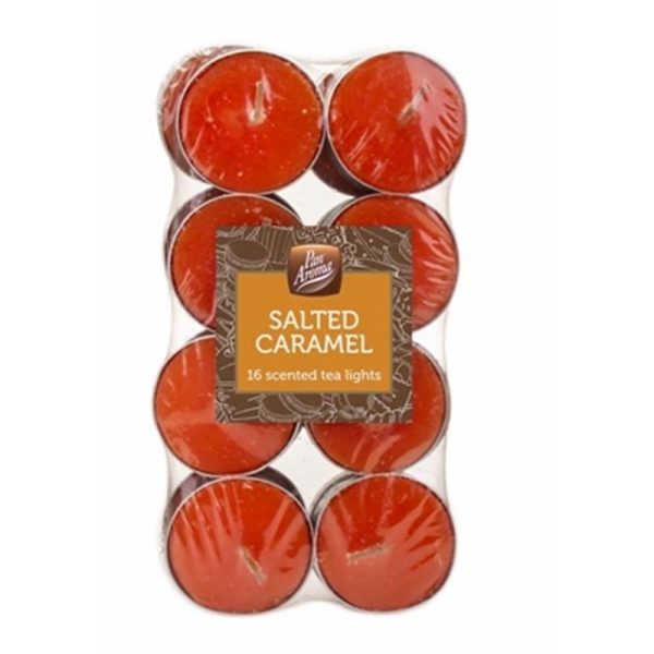 PAN AROMA TEALIGHTS 16PC SALTED CARAMEL