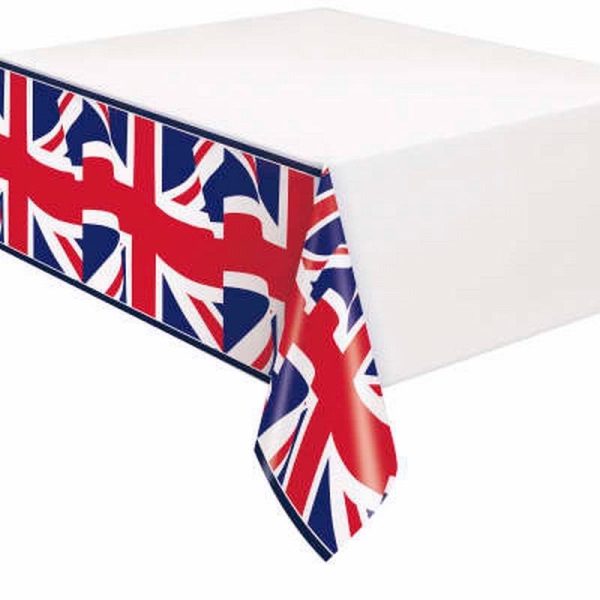 UNION JACK PLASTIC TABLE COVER 54CM X 108CM