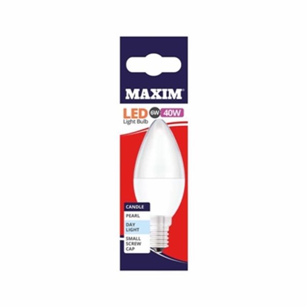 MAXIM LED CANDLE SES 6W D/L PACK OF 10