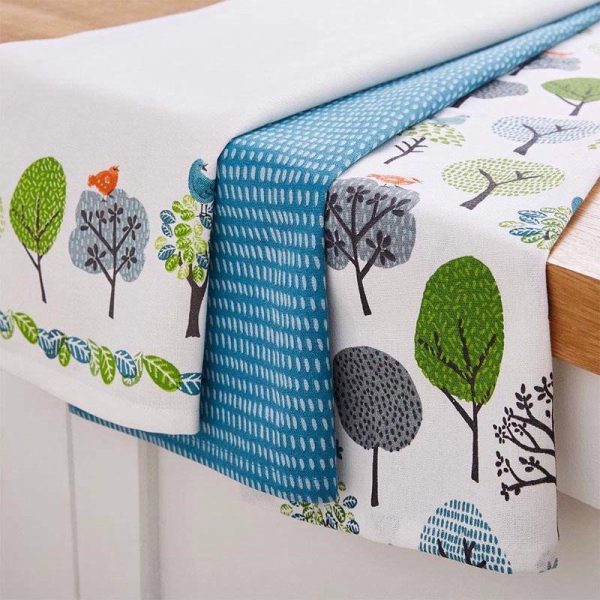 COOKSMART TEA TOWEL FOREST BIRDS PACK OF 3