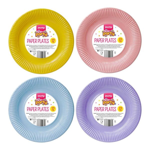 JAUNTY PARTY PLATES PACK OF 12