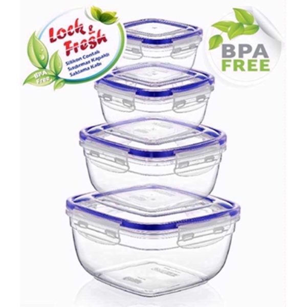 SEAL RECTANGULAR STORAGE 4 FOOD BOX