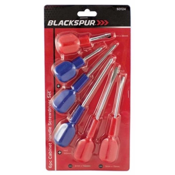 BLACKSPUR CABINET HANDLE SCREWDRIVER 6PC SET