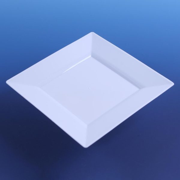 EURO WHITE SQUARE 6.5IN 10 PLATES