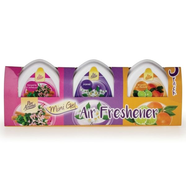 PAN AROMA GEL AIR FRESHENER MINI ASS