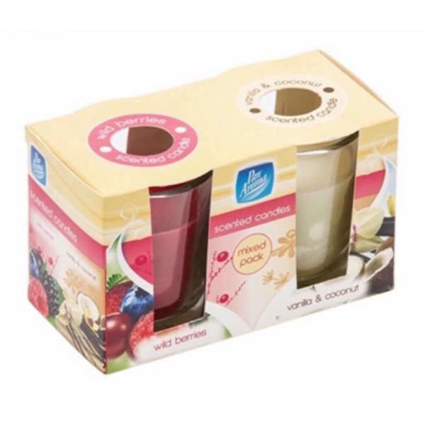 PAN AROMA CANDLE PACK OF 2 VAN/COCOWILD BERRY