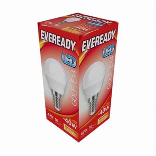 EVEREADY LED BULB WARM WHT GOLF SES 6/40W PACK OF 5