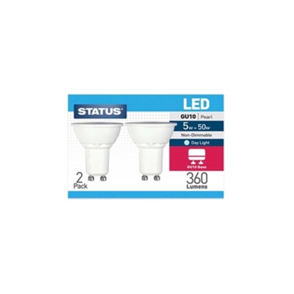 STATUS LED 50W GU10 PEARL DAYLIGHT PACK OF 2