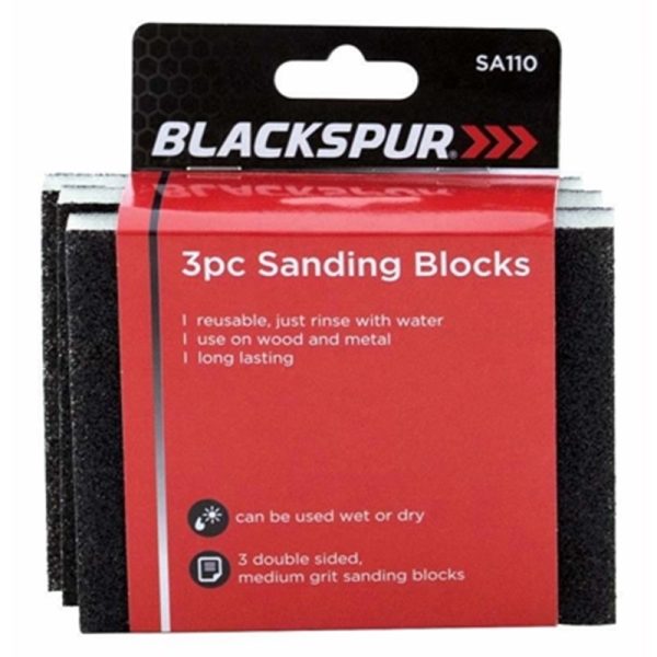 BLACKSPUR PACK OF 3 SANDING BLOCKS