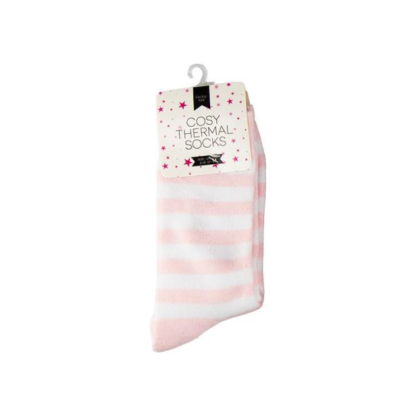 LADIES STRIPE THERMAL SOCKS