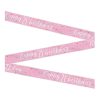 HAPPY 21ST BIRTHDAY BANNER PINK
