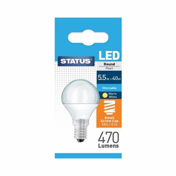 STATUS DIMMABLE LED RND SES PEARL W/W5.5W 40W