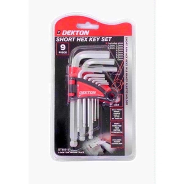 DEKTON BALL END HEX KEY SET 9PC