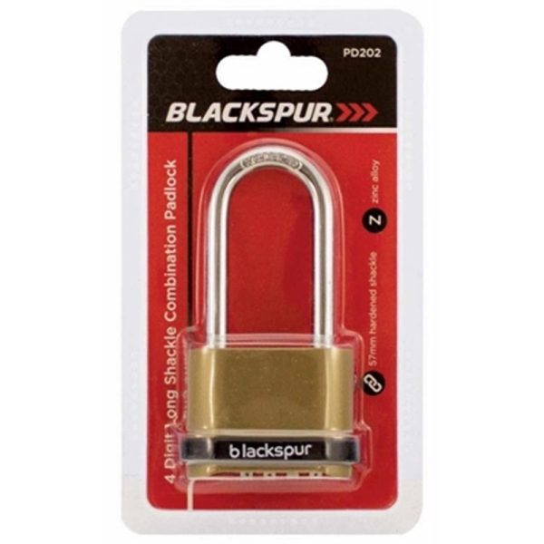 BLACKSPUR 4 DIGIT LONG SHACKLE COMBINATION