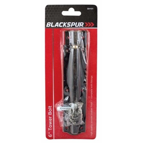 BLACKSPUR 6INCH TOWER BOLT