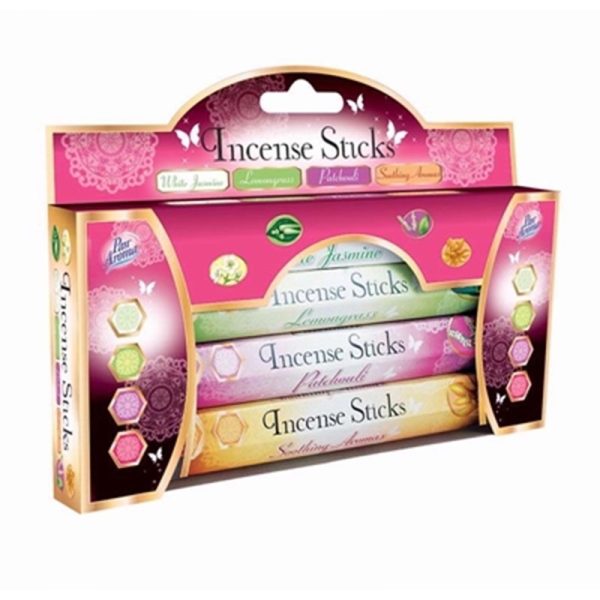 PAN AROMA INCENSE HEX STICKS PINK BOX