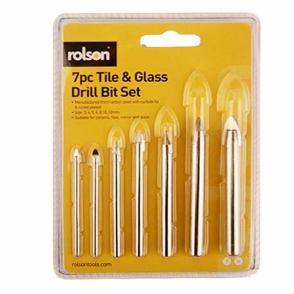 ROLSON GLASS & TILE DRILL BIT SET 7PC