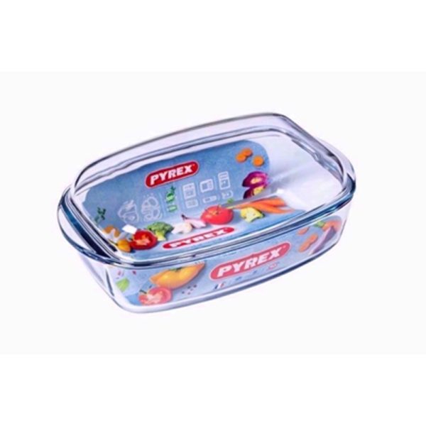 PYREX ESSENTIALS CASSEROLE 6.5LTR RECT (PM)