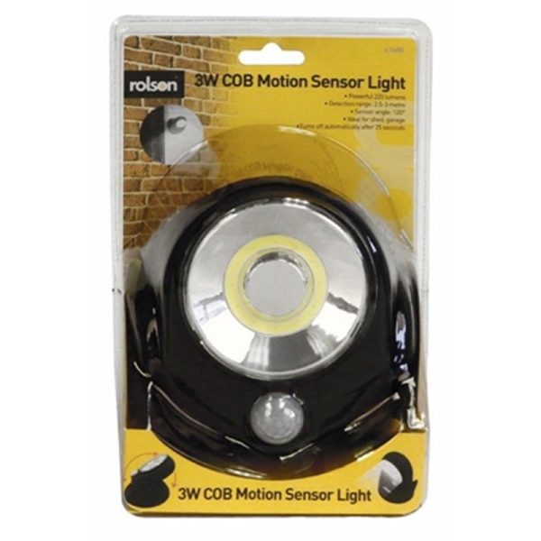 ROLSON MOTION SENSOR LIGHT COB BLACK