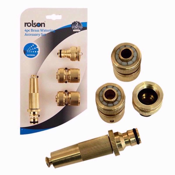 ROLSON BRASS HOSE ACCESSORY SET 4PC