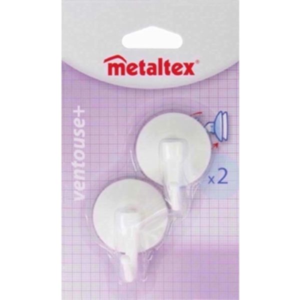 METALTEX SET 2 SUCTION CUPS WITH HOOK