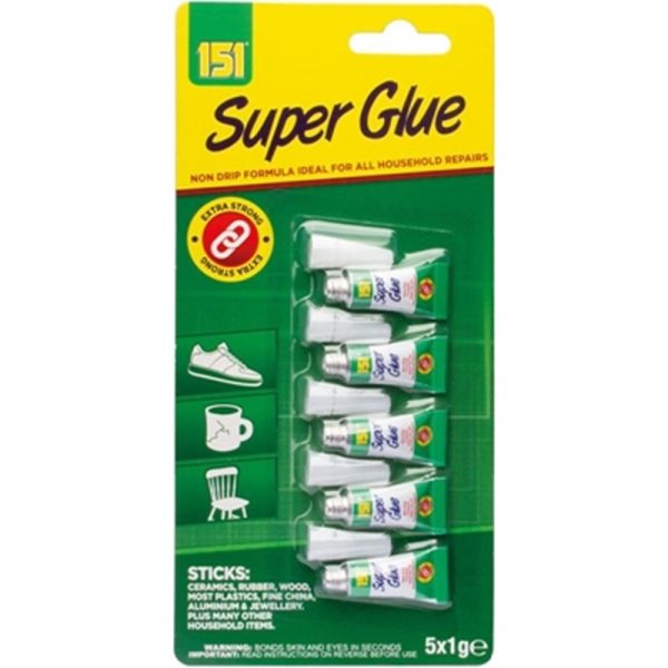 151 SUPER GLUE PACK OF 5 1GM