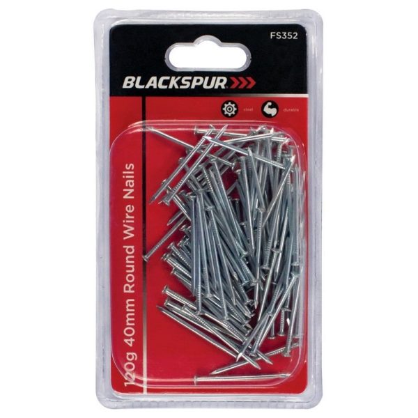 BLACKSPUR ROUND WIRE NAILS 120G 40MM