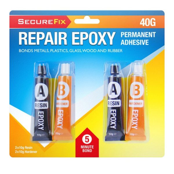 EPOXY PERMANENT REPAIR ADHESIVE 40G 2PC