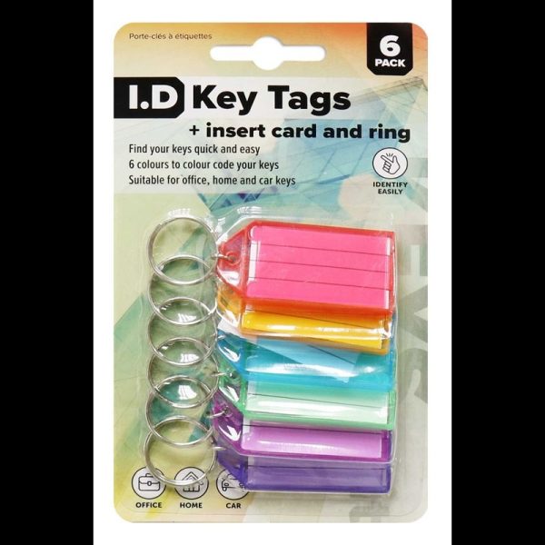 KEY ID TAGS PACK OF 6