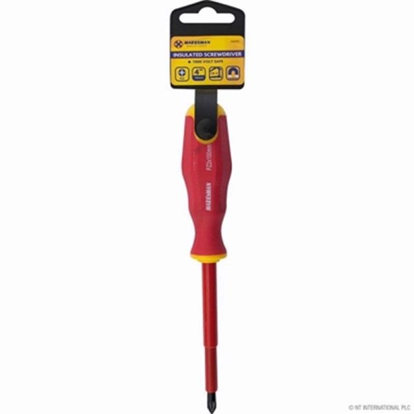 MARKSMAN INSULATED SCREWDRIVER POZI 10CM