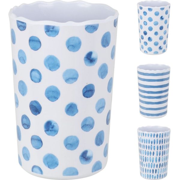 MELAMINE CUP ASSORTED 8XH11CM