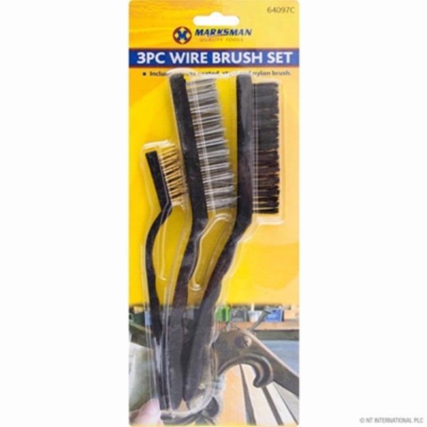 MARKSMAN WIRE BRUSH 3PCE ASS SIZE