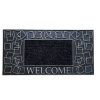 DOORMAT RUBBER MIRROR SILVER 40X80CM