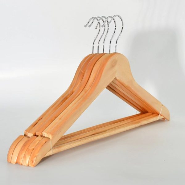 BRIGHT & HOMELY HANGERS WOODEN PACK OF 5