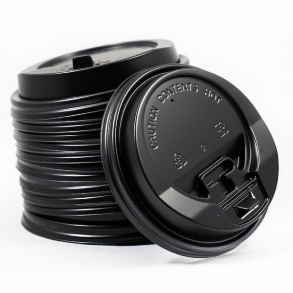 ECO WISE LIDS BLACK 12OZ 25PCS