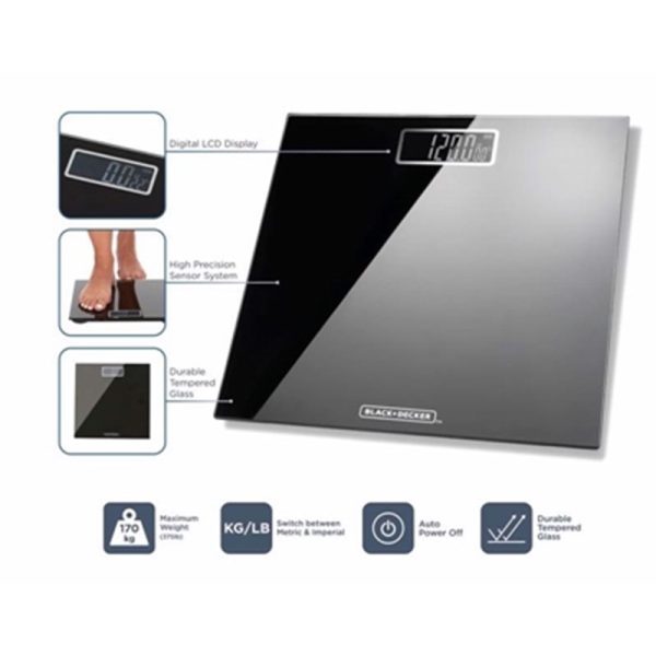 BLACK AND DECKER BATHROOM SCALE BLACK