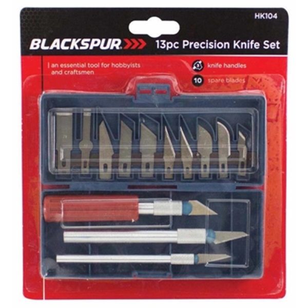 BLACKSPUR PRECISION KNIFE SET 13PCE