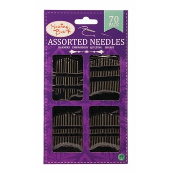 SEWING BOX SEWING NEEDLES PACK OF 70