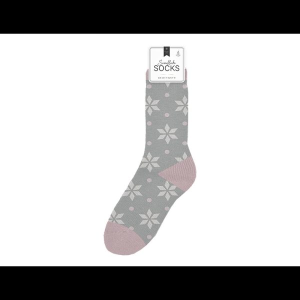 LADIES SNOWFLAKE THERMAL SOCKS