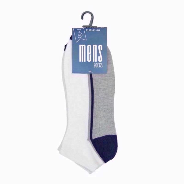 SOCK MENS TRAINER 3 SOCKS PACK OF 4