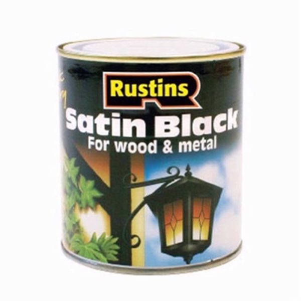 RUSTINS SATIN BLACK 1LTR