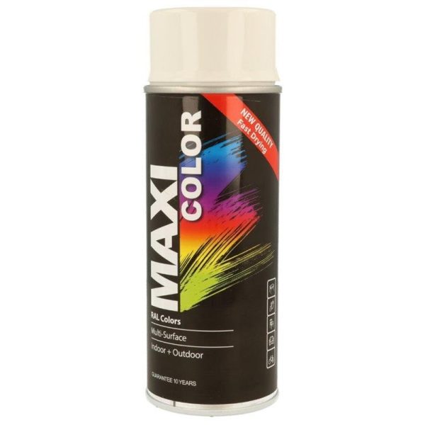 MAXICOLOR SPRAY PAINT GLOSS WHITE 400ML