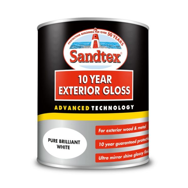 SANDTEX 10 YEAR EXTERIOR GLOSS WHITE 750ML