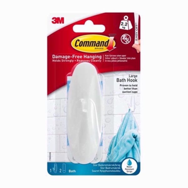 COMMAND BATH HOOKS LARGE